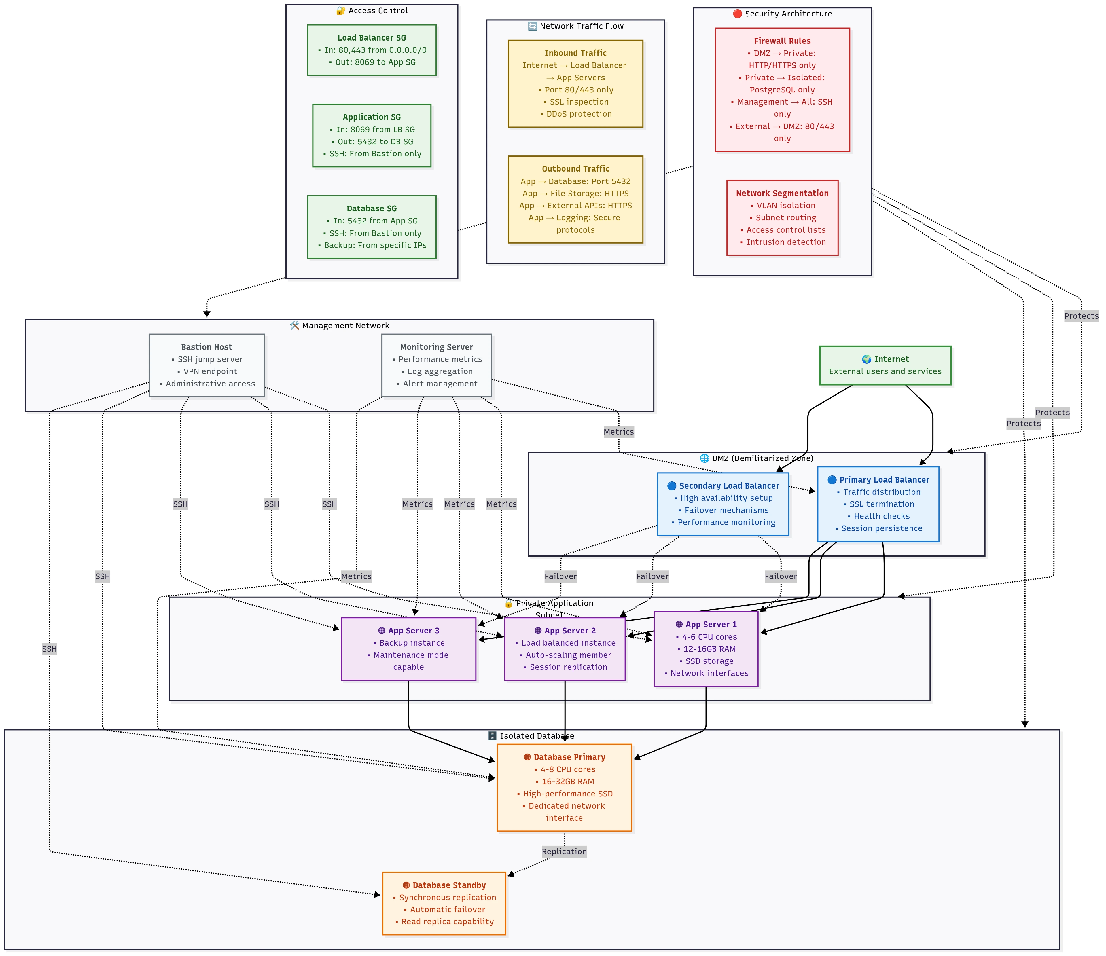 Network Architecture for Odoo Production Environment